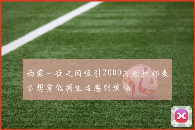 西蒙一夜之间吸引2000万粉丝却表示想要低调生活感到烦恼